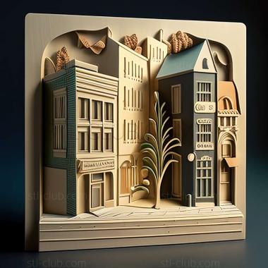 3D model city street (STL)